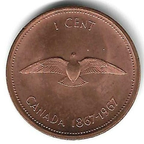 Canada - 1 Centimo 1967 (Km# 65) Centenário
