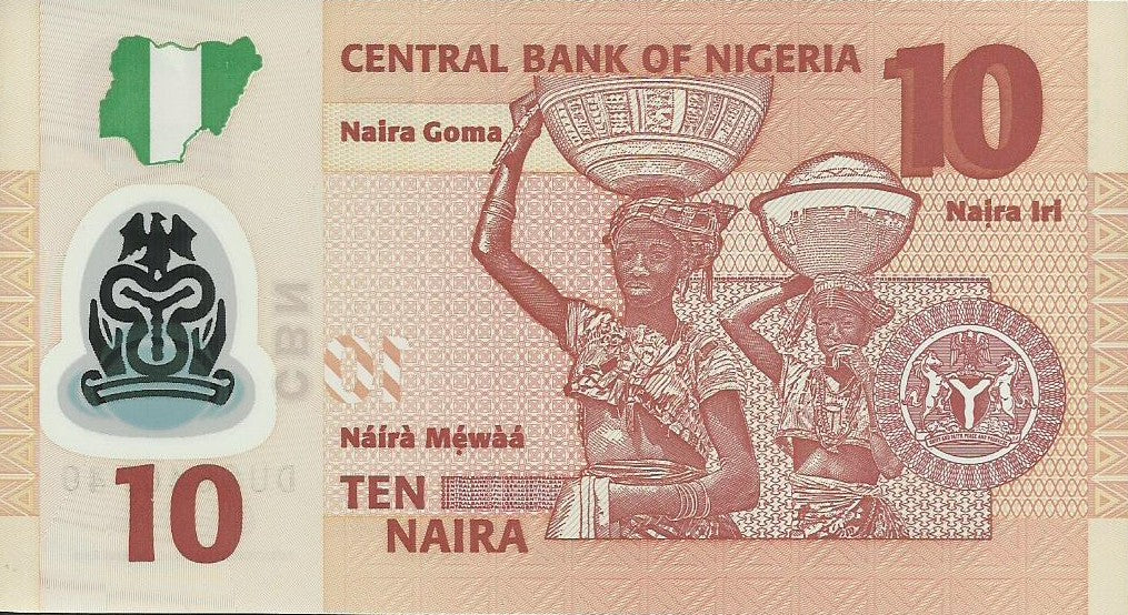 Nigéria - 10 Naira 2017 (39h)