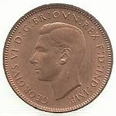 Inglaterra - 1 Farthing 1944 (Km# 843)
