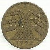 Alemanha - 10 Reichpfennig 1924 (A)(Km# 40)