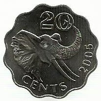 Suazilandia - 20 Centimos 2005 (Km# 50)