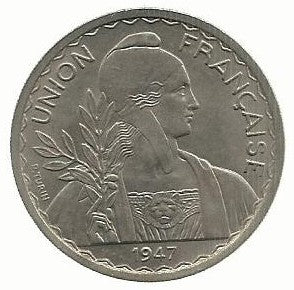 Indochina Francesa - 1 Piastra 1947 (Km# 32.1)