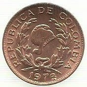 Colombia - V Centavos 1973 (Km# 206a)