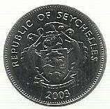 Seychelles - 25 Centimos 2003 (Km# 49a)