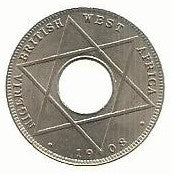 British W. Africa - 1/10 Penny 1908 (Km# 3)