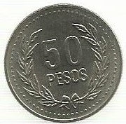 Colombia - 50 Pesos 1994 (Km# 283)