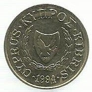 Chipre - 5 Centimos 1994 (Km# 55.3)
