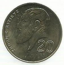 Chipre - 20 Centimos 2004 (Km# 62.2)