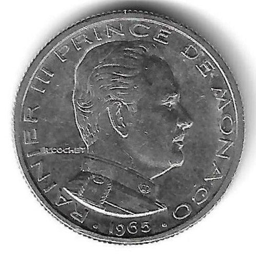 Monaco - 1/2 Franco 1965 (Km# 145)