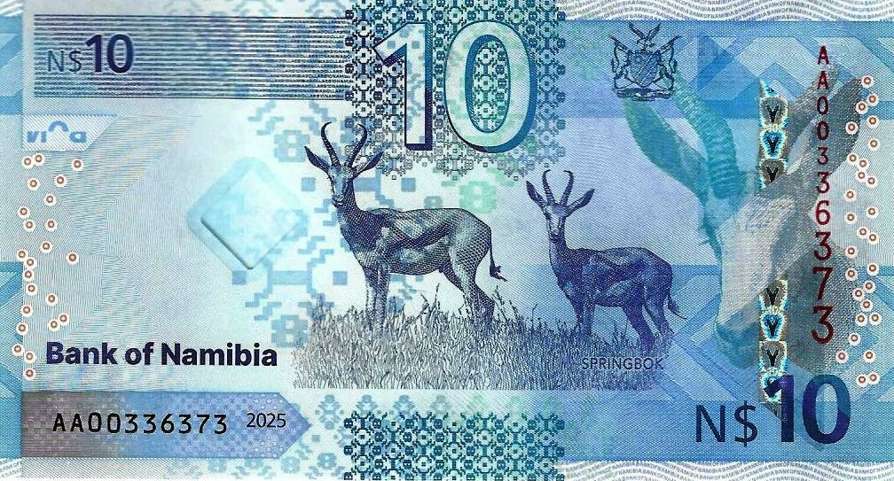Namibia - 10 Dolares 2025 (# 20a)