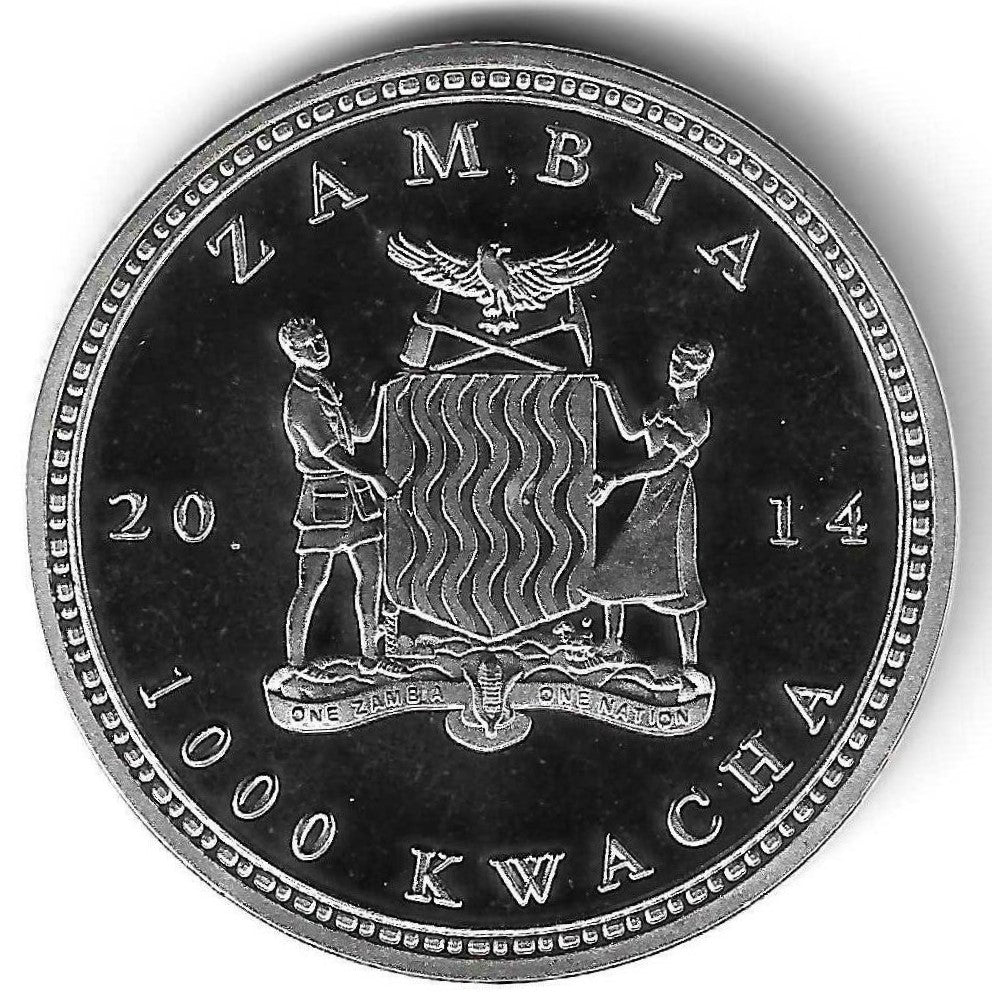 Zambia - 1000 Kwacha 2014 (Km# ..) Papagaio