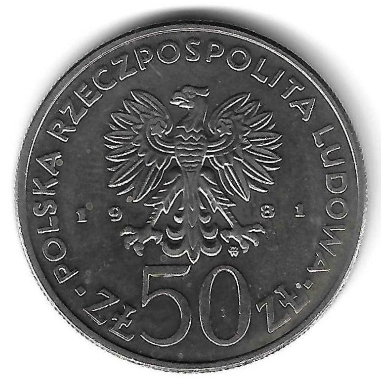Polonia - 50 Zlotych 1981 (Km# 122) General Wladystaw Sikorki