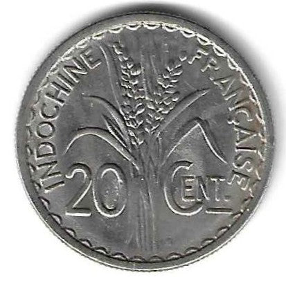 Indochina Francesa - 20 Centimos 1941 (Km# 23a)