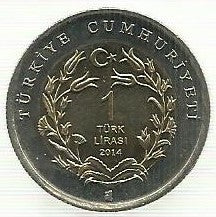 Turquia - 1 Lira 2014 (Km# ..) Cavalo Turco