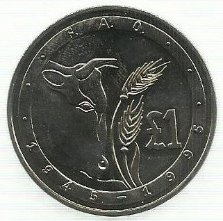 Chipre - 1 Libra 1995 (Km# 70) Fao