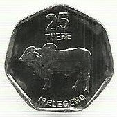 Botswana - 25 Thebe 1999 (Km# 28)