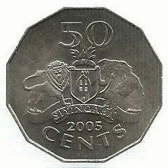 Suazilandia - 50 Centimos 2005 (Km# 52)