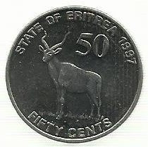 Eritreia - 50 Centimos 1997 (Km# 47)