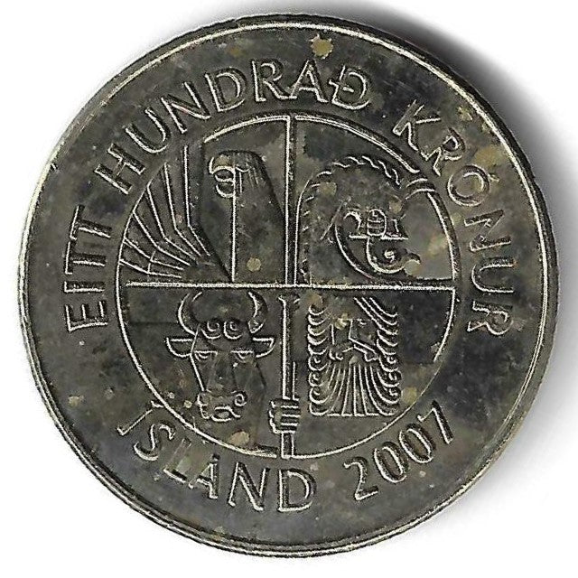 Islandia - 100 Kronor 2007 (Km# 35)
