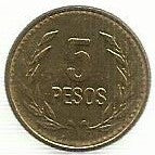 Colombia - 5 Pesos 1989 (Km# 280)