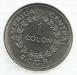 Costa Rica - 1 Colon 1977 (Km# 186)