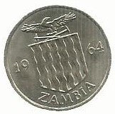 Zambia - 6 Pence 1964 (Km# 1)
