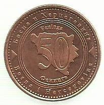 B. Herzegovina - 50 Fenniga 1998 (Km# 117)