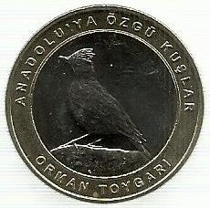 Turquia - 1 Kurus 2019 (Km# ..) Woodlark