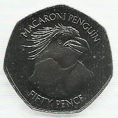 Falkland - 50 Pence 2018 (Km#..) Macaroni Penguin