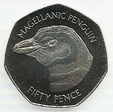 Falkland - 50 Pence 2018 (Km#..) Magellanic Penguin