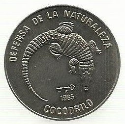Cuba - 1 Peso 1985 (Km# 181) Crocodilo Cubano