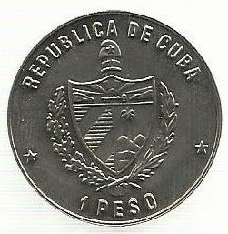Cuba - 1 Peso 1985 (Km# 181) Crocodilo Cubano