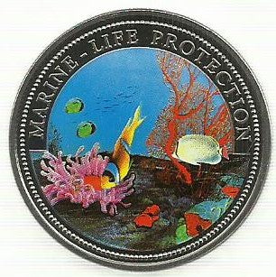 Palau - 1 Dolar 1994 (Km# 5) Peixe e Coral