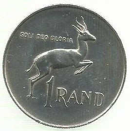 Africa Sul - 1 Rand 1966 (Km# 71.2)