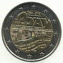 França - 2 Euro 2014 (Km# 2174) Dia D