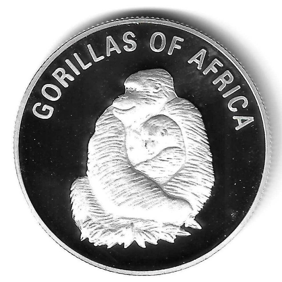 Uganda - 1000 Shillings 2003 (Km# 104) Gorila e cria