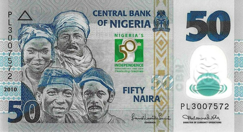 Nigéria - 50 Naira 2010 (# 37) 50º Aniv. Independencia