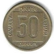 Jugoslavia - 50 Dinara 1988 (Km# 133)