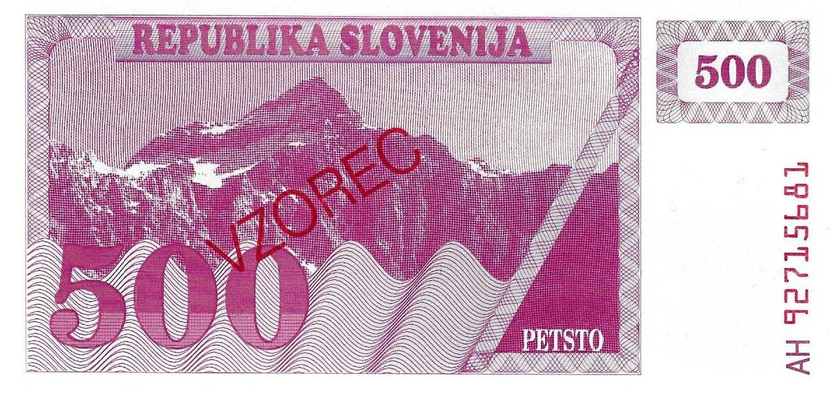 Eslovenia - 500 Tolarjev 1992 (# 8bS)