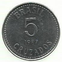 Brasil - 5 Cruzados 1987 (Km# 606)