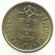 Portugal - 5$00 1988 (Km# 632)