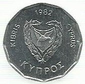 Chipre - 5 Mils 1982 (Km# 50)