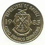 Guiné - 5 Francos 1985 (Km# 53)