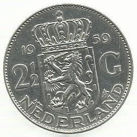 Holanda - 2 1/2 Gulden 1959 (Km# 185)