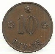 Finlandia - 10 Pennia 1935 (Km# 24)