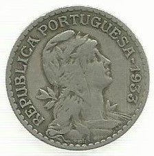 Guiné - 1$00 1933 (Km# 5)