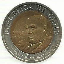 Chile - 500 Pesos 2011 (Km# 235)