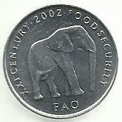 Somalia - 5 Shillings 2002 (Km# 45)