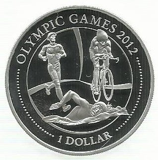 Fiji - 1 Dolar 2010 (Km# ..) Jogos Olímpicos 2012