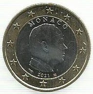 Monaco - 1 Euro 2021  (Km# 194)